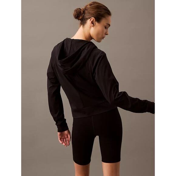 Calvin Klein Black Zip Hoodie S | Quick-Dry Stretch Activewear Jacket NEW/NWT!! - Picture 4 of 12